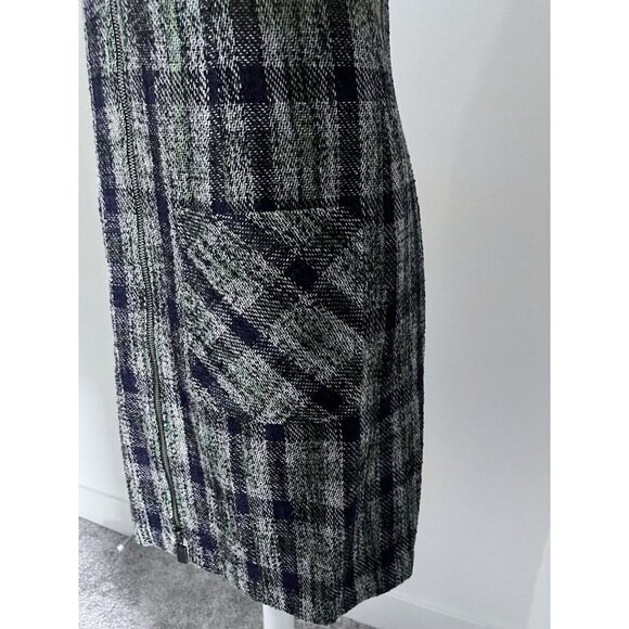 W By Worth Wool Plaid Dress Pockets NEW size 8 Full Zipper Academia Preppy Lined - Picture 3 of 14